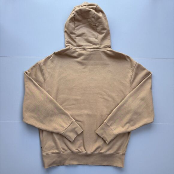 HUGO BOSS Sullivan Hoodie Men Large Heavyweight Cotton Terry Oversize Fit Tan - Picture 3 of 11